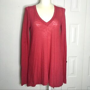 WE THE FREE Free People red distressed tunic XS